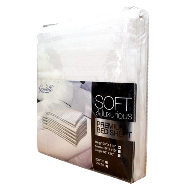 Satin Stripe Bed Sheet